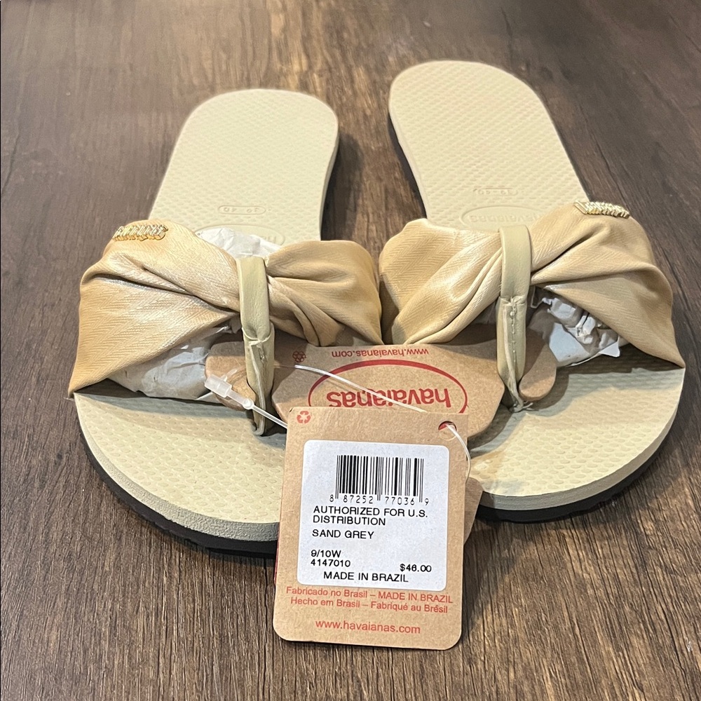 Havaianas Sand Grey Knot Slide Sandals